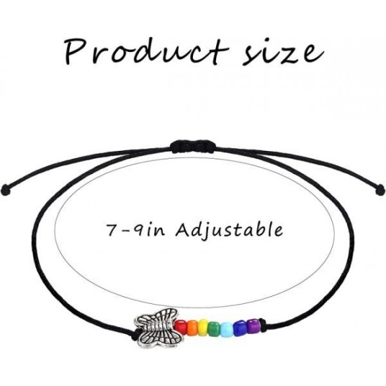 8Pcs Pride Bracelet Lgbtq Accessories Rainbow Bracelets Lesbian Pride Gift Friendship Handmade Cord Bracelets 8Pcs Pride Bracelet Lgbtq Accessories Rainbow Bracelets Lesbian Pride Gift Friendship Handmade Cord Bracelets